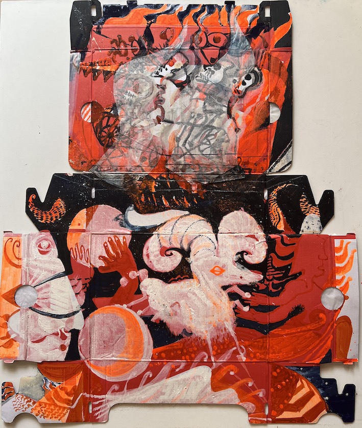 11.Neptun in Aries -30.03.2025, Kartonage, 77x65cm