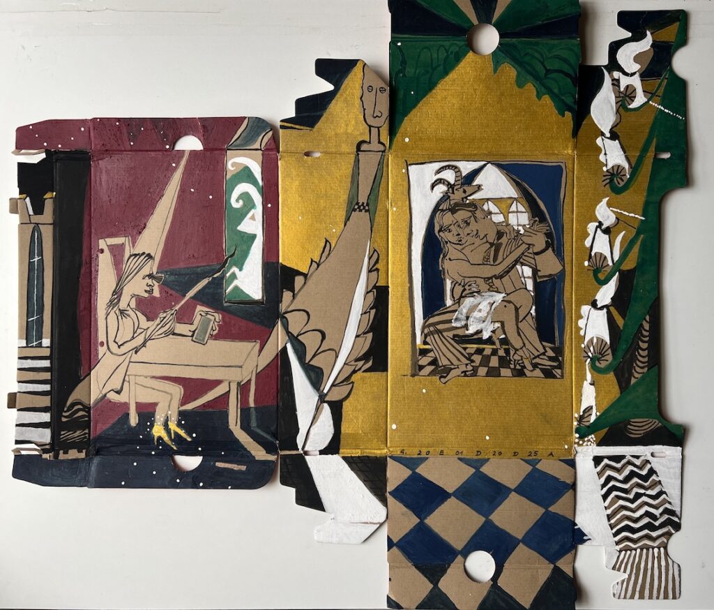 2. Capricornium, 2025, Kartonage 78x86cm