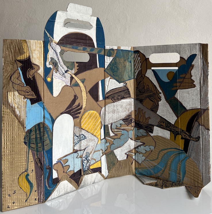 4. Ganymed und Hebe, 2025, Kartonage, 57x51cm