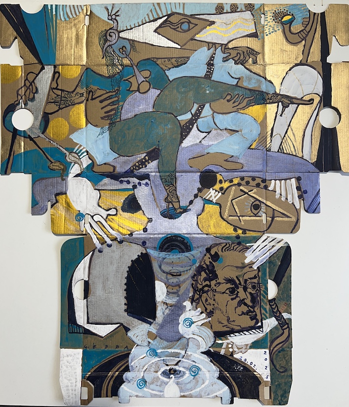 6. Aquarium 1 von 3, 2025, Kartonage, 73x64cm