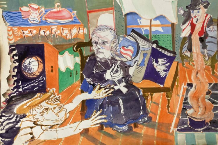 Auguste Wilhelmines Mutterkreuz 1-10, 2022, Gouache, 37x56cm