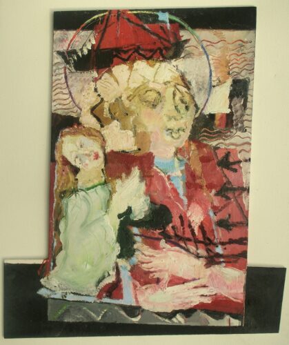 Heilige Ursula, 2009, Öl auf Holz. 45 x 6O cm