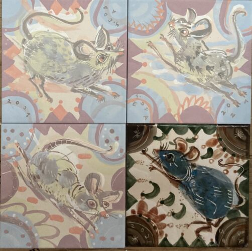 IUngebrannt und Gebrannt, 2021, 15x15cm